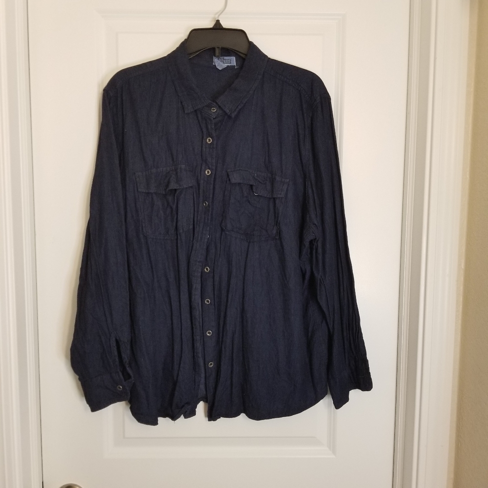 Dark blue demin shirt